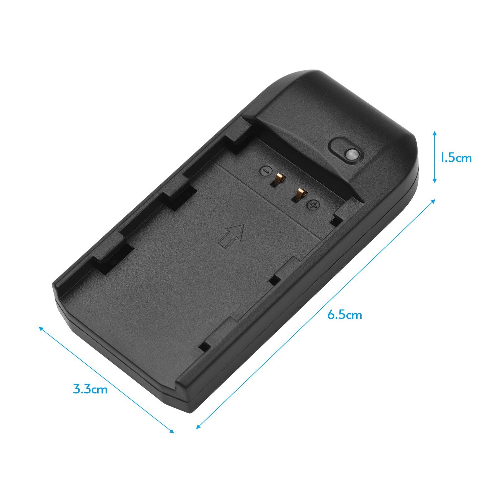 NP-FV5 Battery Charger with LED Indicator Light + 2pcs NP-FV5 PLUS Batteries 3.7V 1000mAh with USB Charging Cable