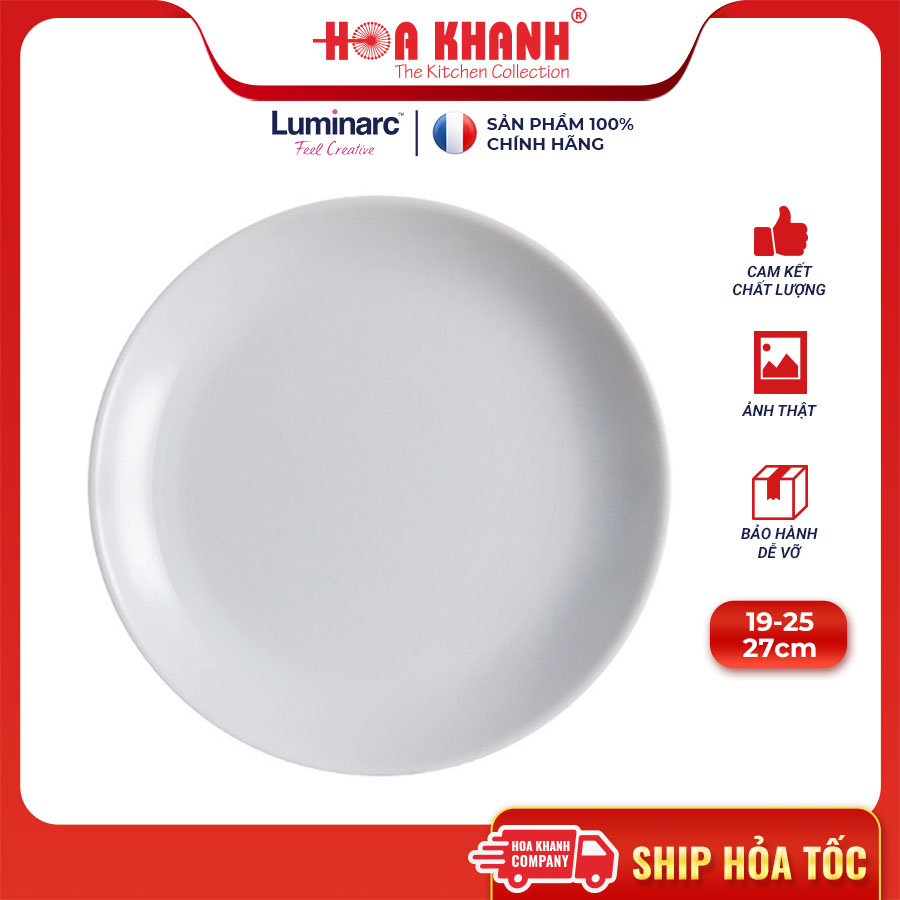 Đĩa Thủy Tinh Luminarc Diwali Granit 27cm đựng thức ăn, kháng vỡ, cường lực - 1 đĩa - P0705