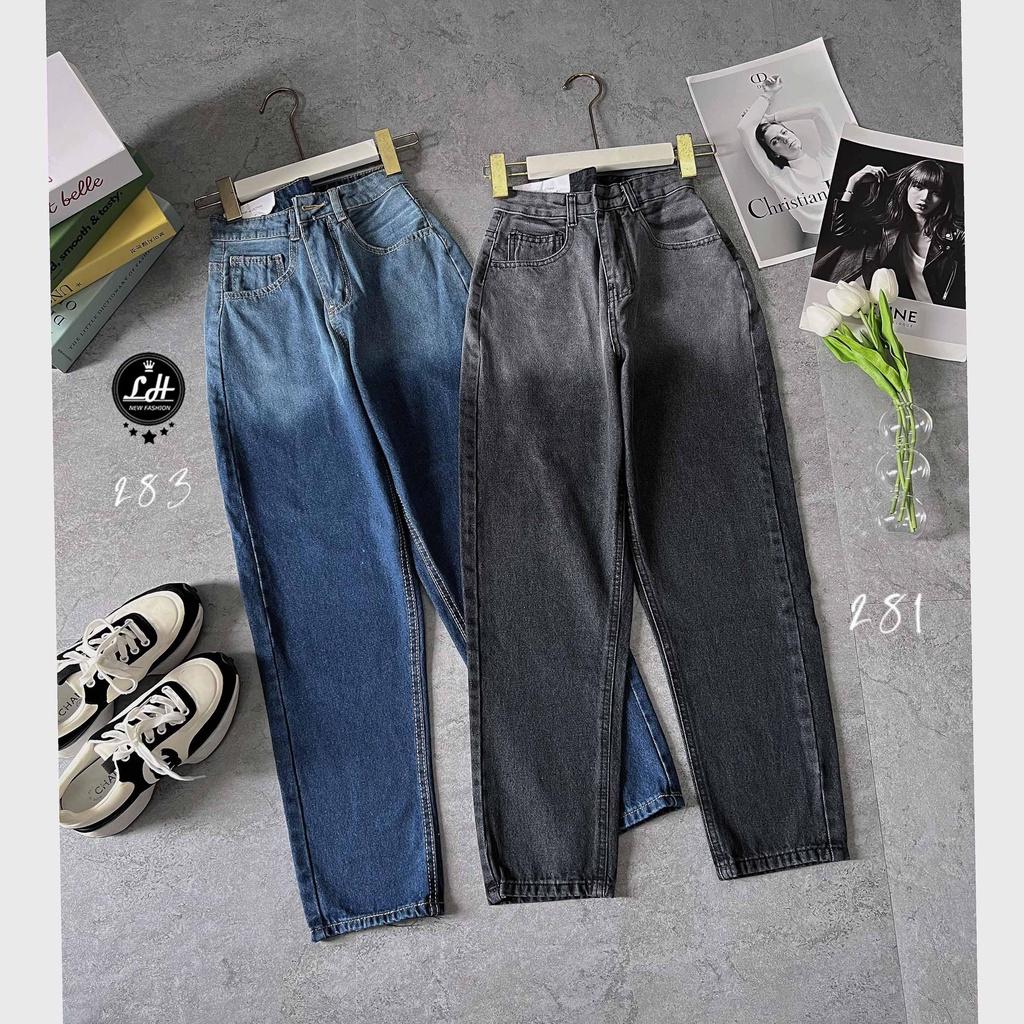 Quần bò baggy loang màu cổ điển đơn gian cho nàng Lê Huy fashion Ms 283