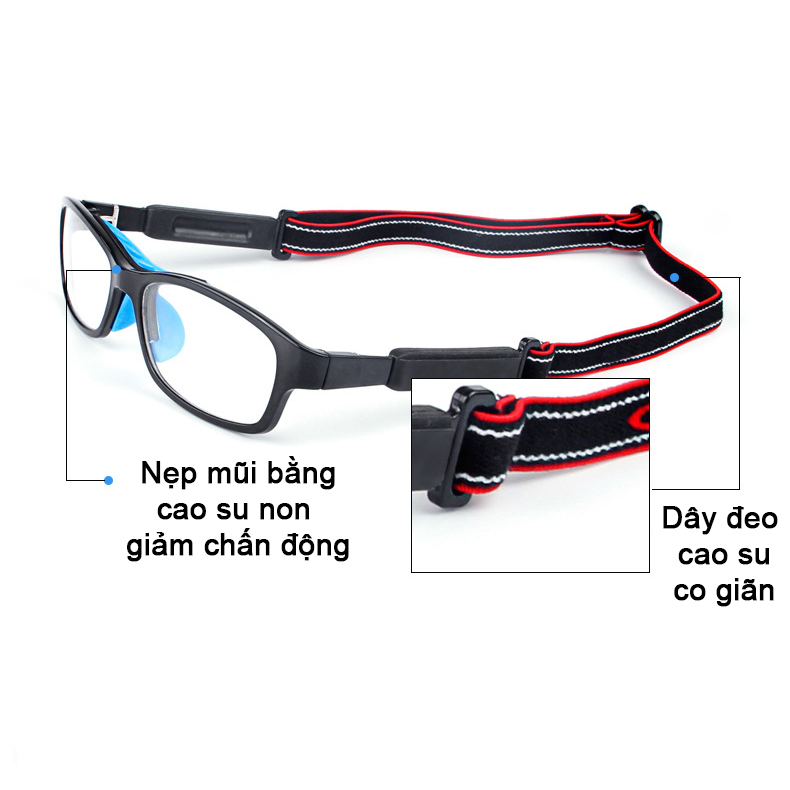 Gọng kính thể thao chuyên dụng - Gọng kính chơi bóng rổ, bóng đá