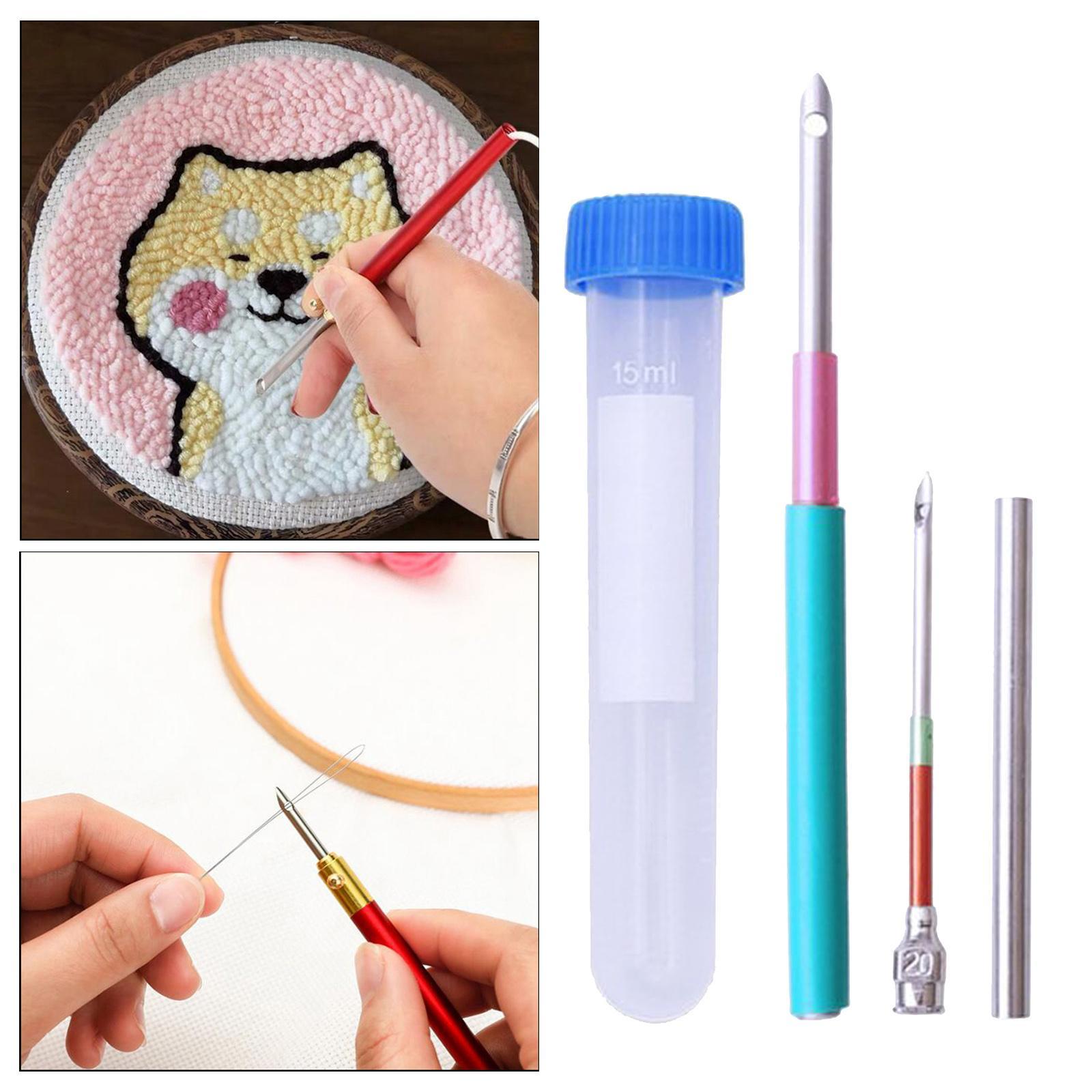 2-7pack Embroidery Punch Needle Pen Sewing Kit Knitting Tool 3Pcs Needle 1Pc