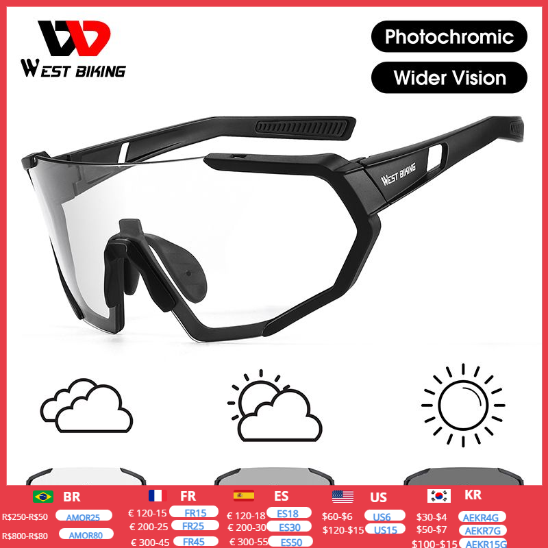 Photokromic Kính đi xe đạp Photoing Photoing Color: White
