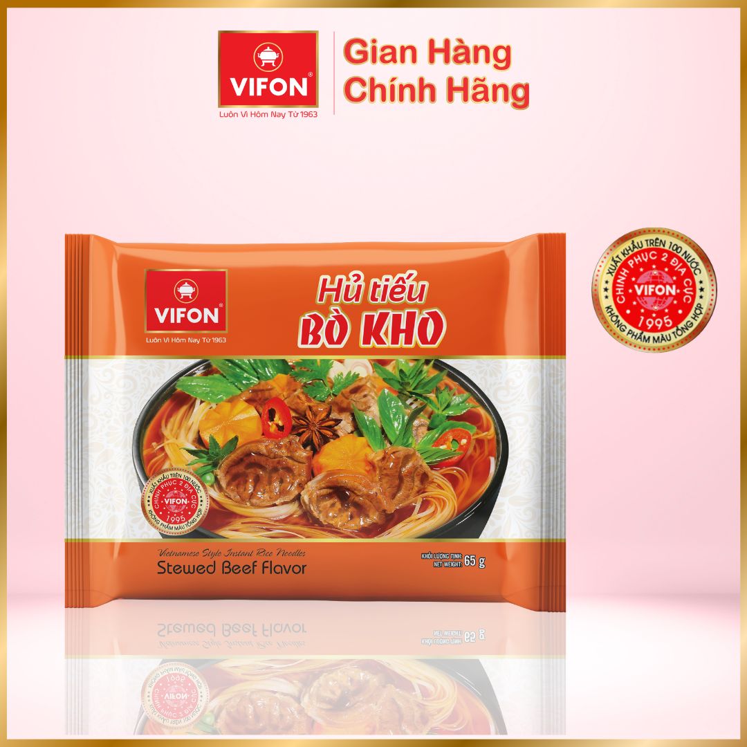 Thùng 30 Hủ Tiếu Bò Kho VIFON (65g/Gói)