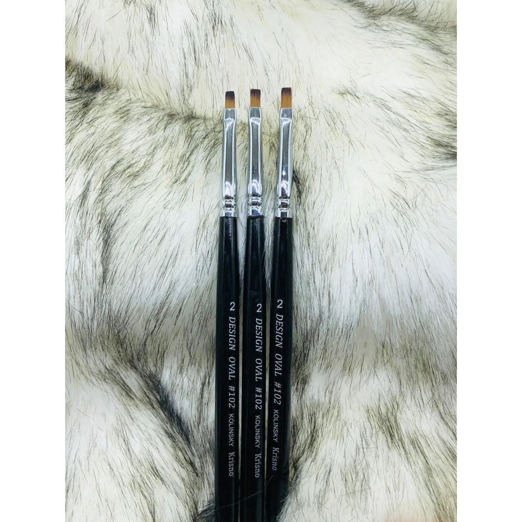SET 3 CÂY CỌ BẢN OVAL SỐ 2 VẼ MÓNG CÁN ĐEN