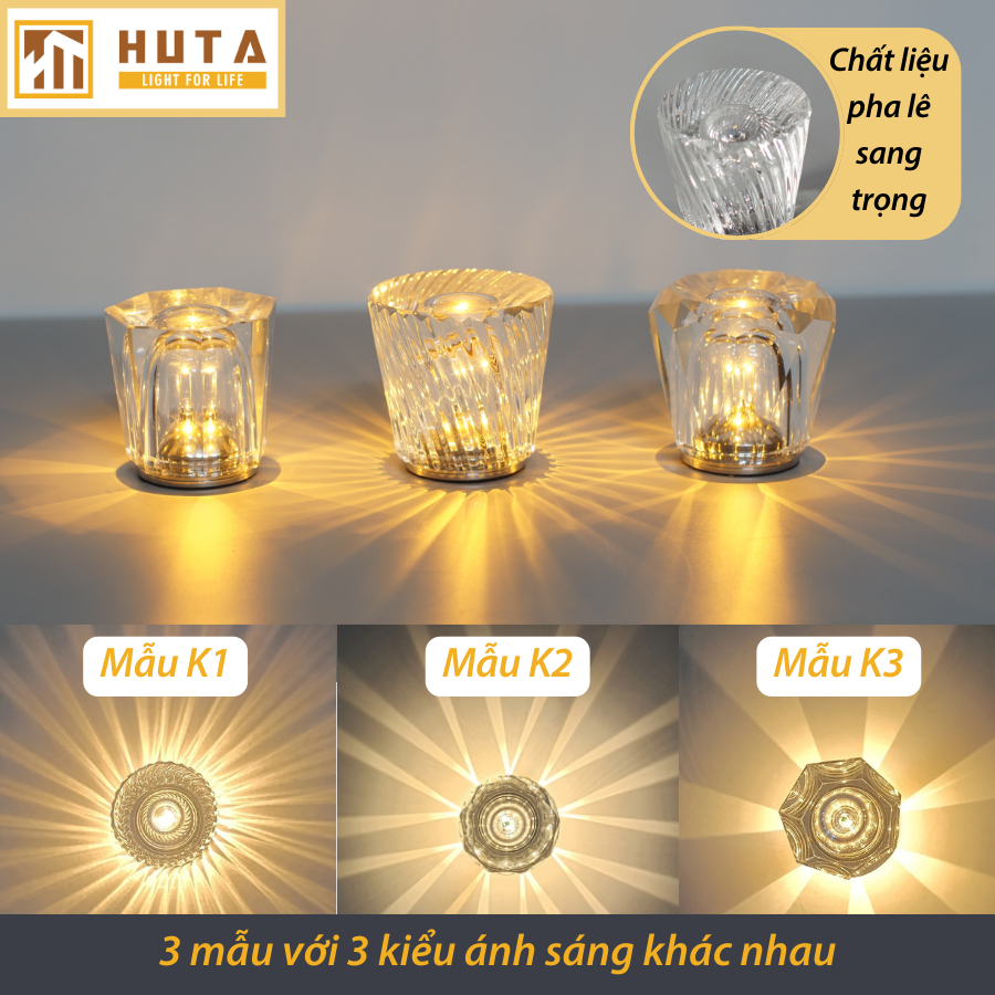 Đèn Bàn Led Quầy Bar HUTA PLCOC Cao Cấp Sang Trọng Pin Sạc Tích Điện, Ánh Sáng Vàng Trang Trí Bàn Ăn, Nhà Hàng, Lounge, Sự Kiện