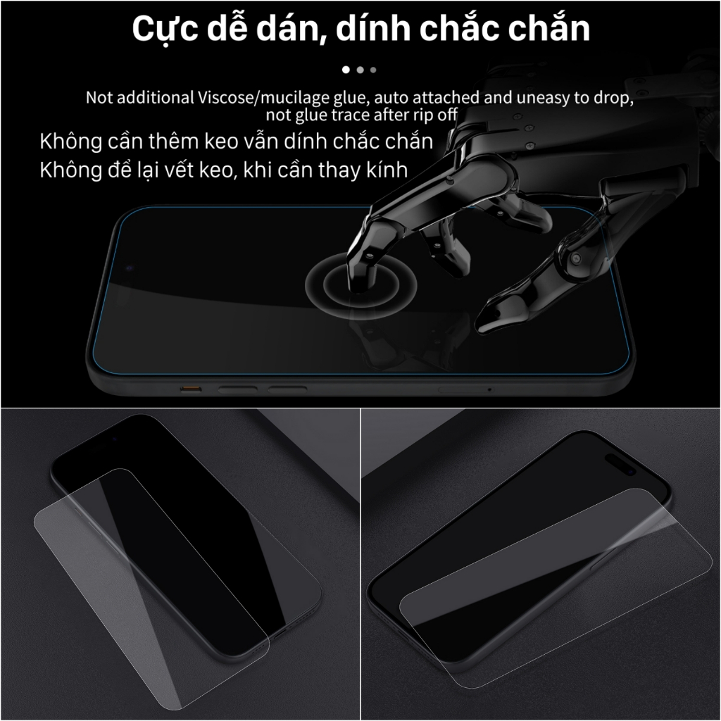 KÍNH CƯỜNG LỰC DÀNH CHO ĐIỆN THOẠI IPHONE 15 PLUS - 15 NILLKIN H+PRO 0.2MM
