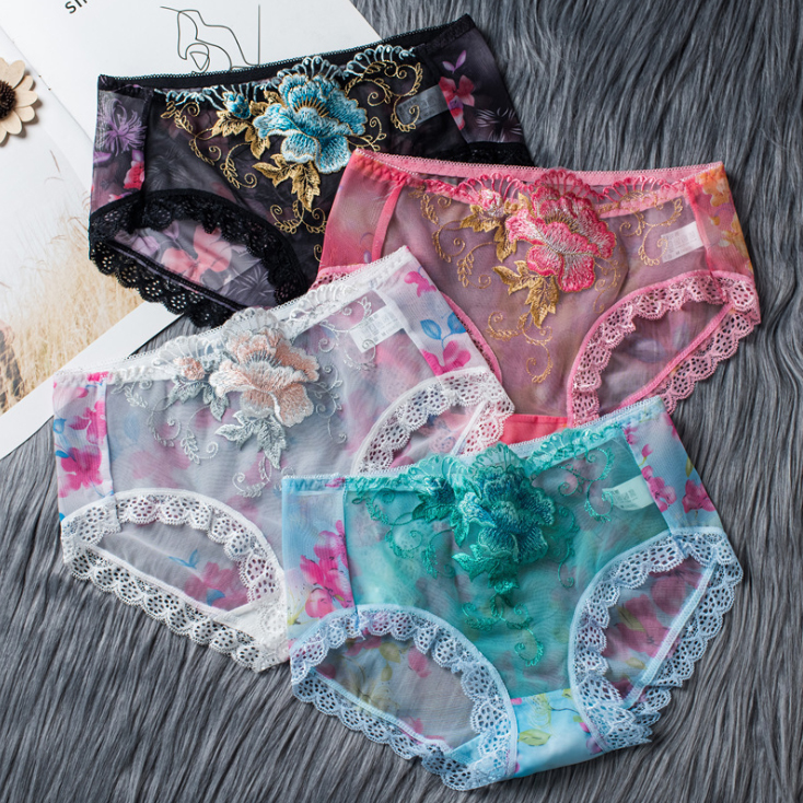 Combo 4 quần lót ren thêu hoa sexy gợi cảm