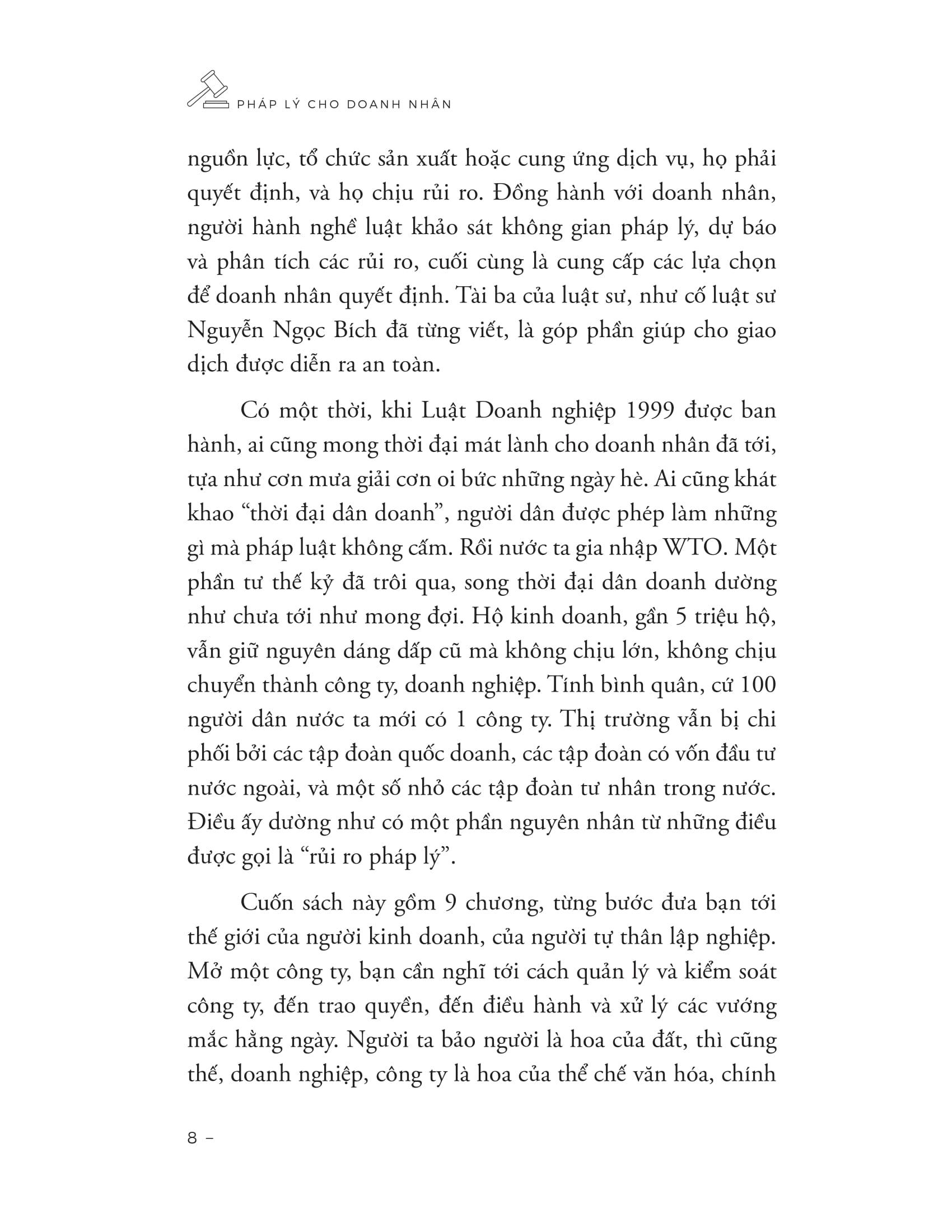 Sách - Pháp Lý Cho Doanh Nhân - Bảo Vệ Tài Sản - Giữ Gìn Danh Tiếng - Phát Triển Bền Vững