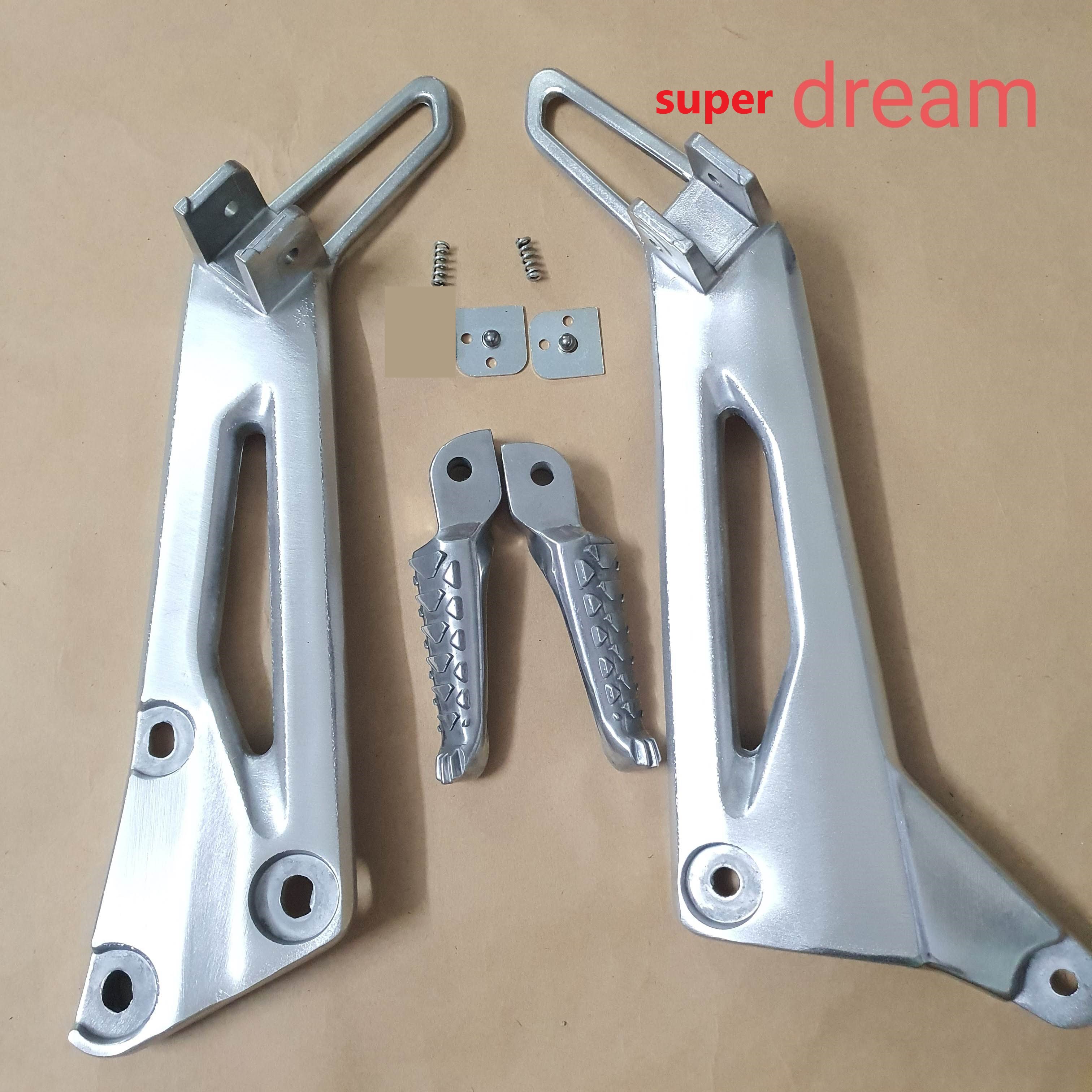 Combo pát gác chân và gác chân nhôm siêu cứng gắn cho xe Super Dream, wave dài