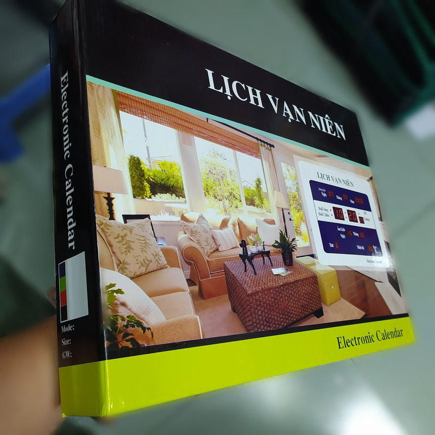 Đồng Hồ Điện Tử Lịch Vạn Niên KhoNCC Hàng Chính Hãng - Treo Tường Cắm Điện - Có Thứ Ngày Tháng - Lịch Âm và Nhiệt Độ - KLVQ-2583-DLVN