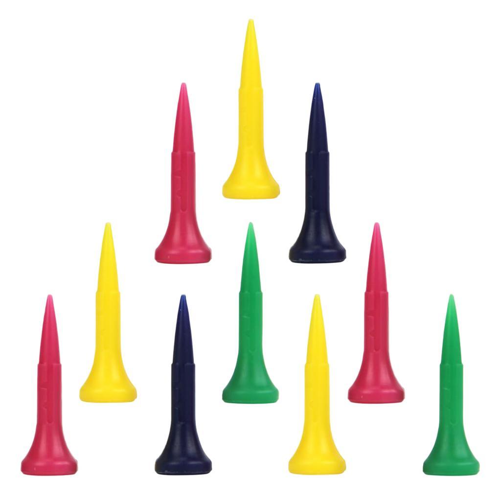 2-10pack 10 Count Golf Tee PE Plastic Golf Practice Training Aids Accessories