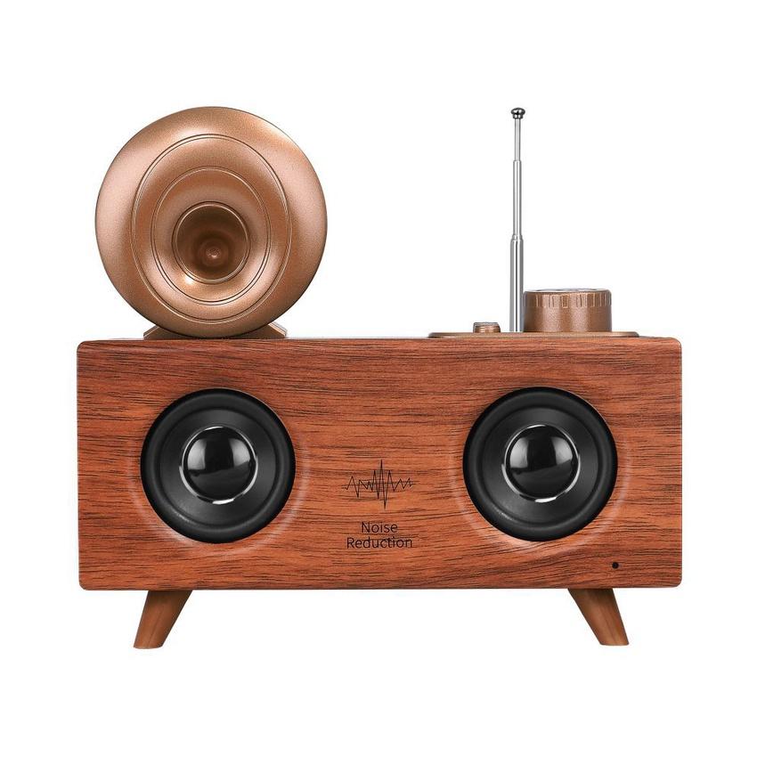 Loa Bluetooth mini thiết kế giả loa kèn cổ điển B6