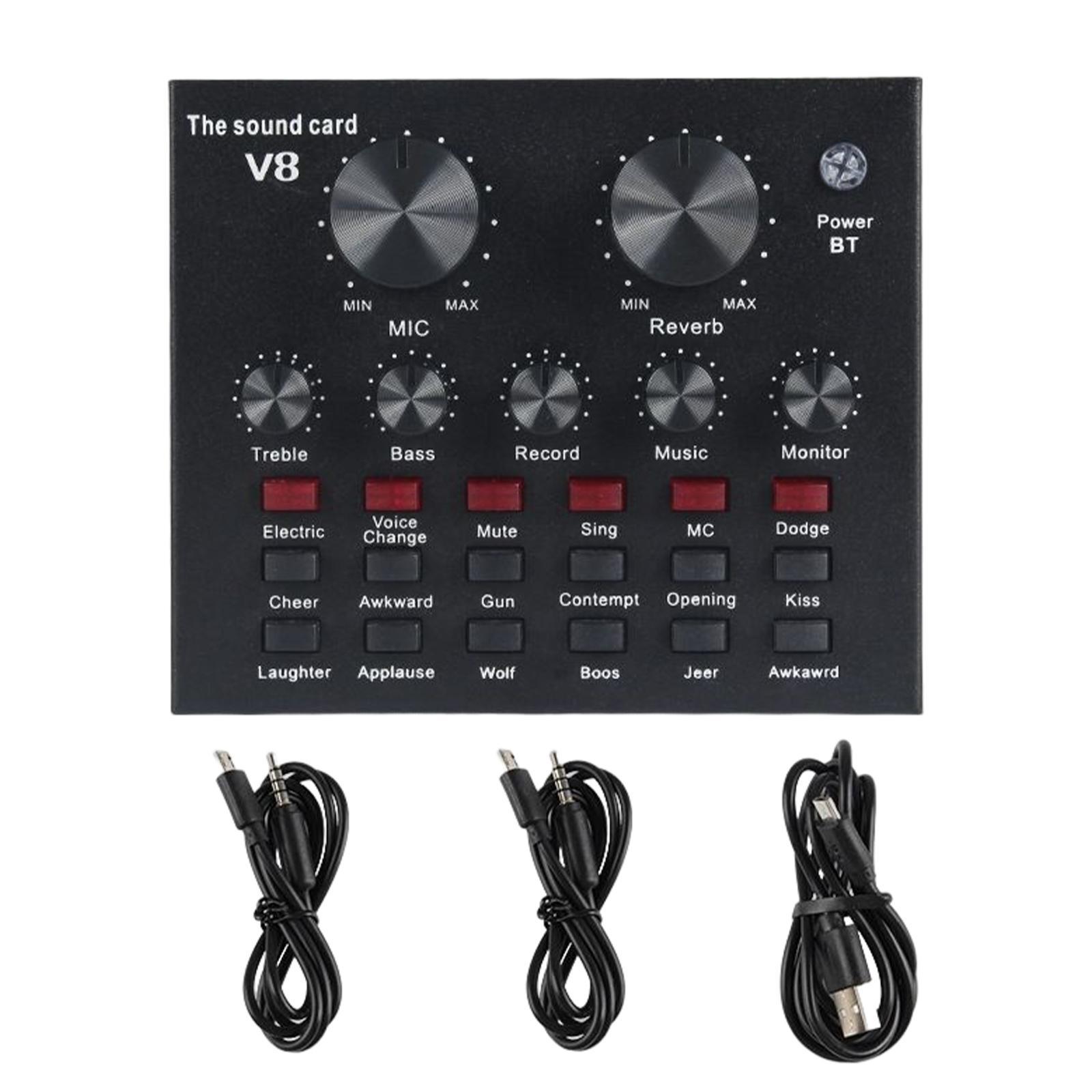 Voice Conversion Sound Card for Karaoke Living Broadcast Chat On Style A