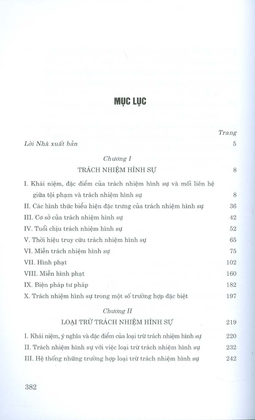 TRÁCH NHIỆM HÌNH SỰ VÀ LOẠI TRỪ TRÁCH NHIỆM HÌNH SỰ (Sách chuyên khảo) (Tái bản lần thứ hai, có sửa chữa, bổ sung)