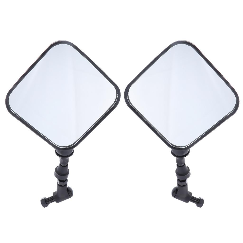 2 Pieces Colorful Rear View Side Mirrors Universal suit for Motorcycle Cruiser Chopper ATV Scooter, Black