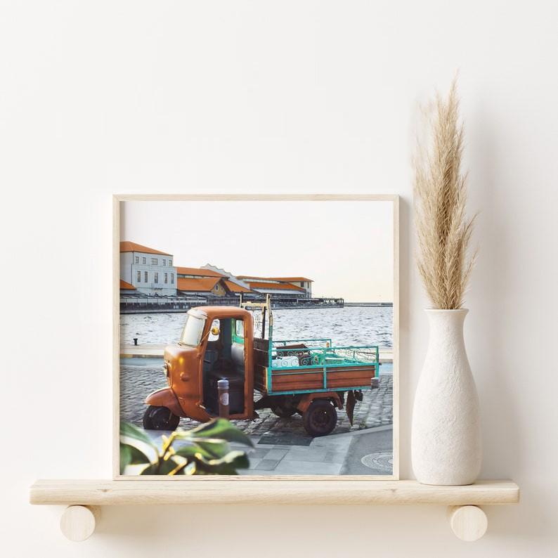 Set 6 tranh tone xanh lá nhẹ nhàng, tranh canvas chống nước, có dinh móc tặng kèm.