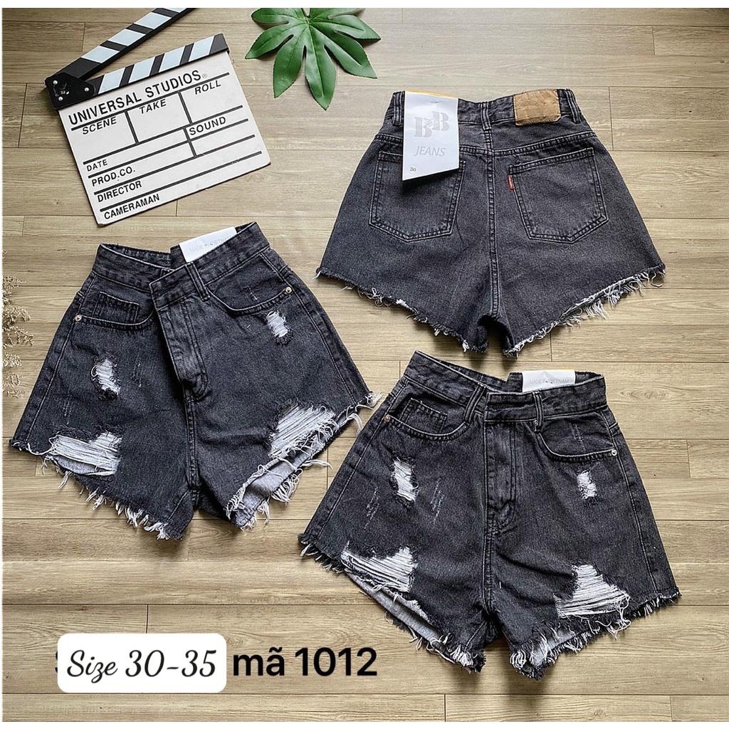 Quần Short Jean Nữ Lưng Cao Rách. Quần Short Nữ Size Đại - MS9141