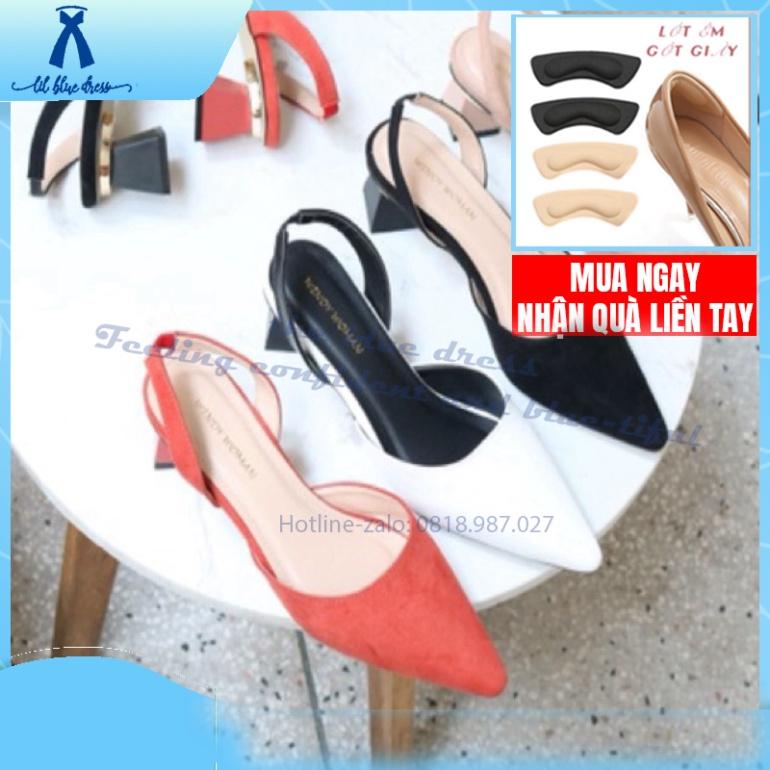 QUẢNG CHÂU Slingback mũi vác vuông gót tứ c có bigsize 40_41_42 cho nàng chân ngoại