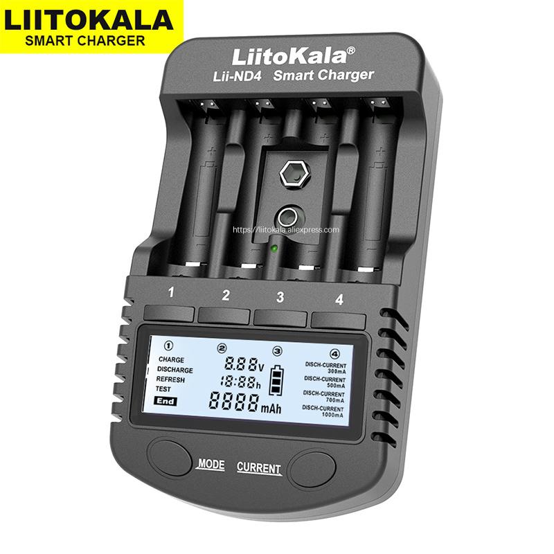 LIITOKALA LII-ND4 Bộ sạc LCD và khả năng kiểm tra cho 1,2V NIMH/CD 9V Màu pin: LII-ND4 FULL SET