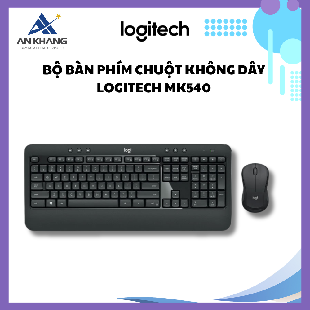 Bộ bàn phím chuột không dây Logitech MK540 - Hàng Chính Hãng - Bảo Hành 12 Tháng