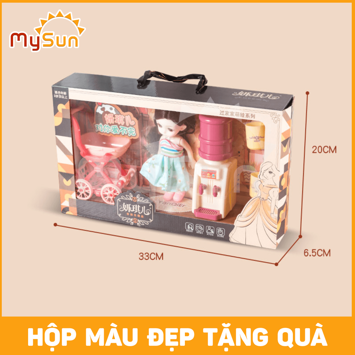 Bộ đồ chơi ngôi nhà búp bê chibi dễ thương, công chúa baby có khớp trang điểm xinh đẹp, nấu ăn cho bé gái giá rẻ