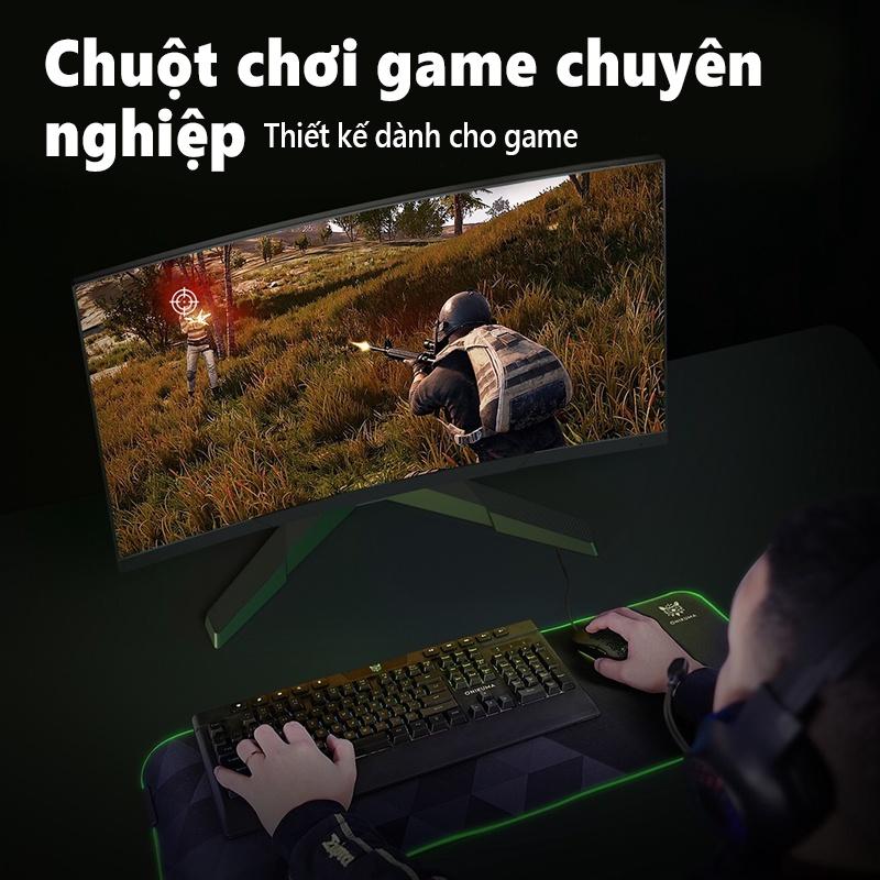 Chuột chơi game có dây ONIKUMA CW911 Đen trắng với đèn RGB [Hàng chính hãng