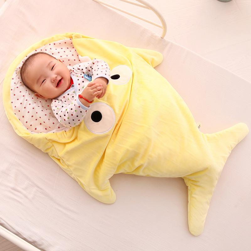 Túi Ngủ Cá Mập Trẻ Em Sleepsack Ngủ Bao Trẻ Sơ Sinh Hoạt Hình Dễ Thương Chống Cick Thu Đông Sáng Tạo Cá Mập Chăn Cho Bé Giấc Ngủ Ngon túi