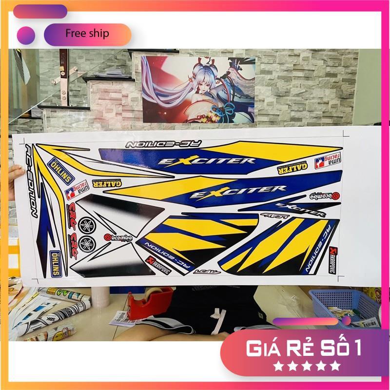 Tem rời dành cho xe Exciter 2010 vàng xanh đen