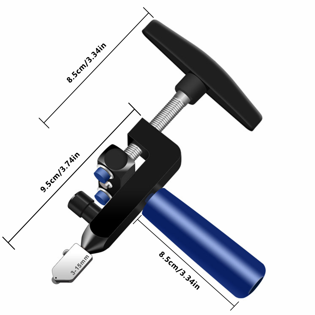 Dụng cụ cắt kính, thủy tinh 2 trong 1, có bánh xe Kim cương, Máy cắt gạch gốm thủy tinh bằng tay