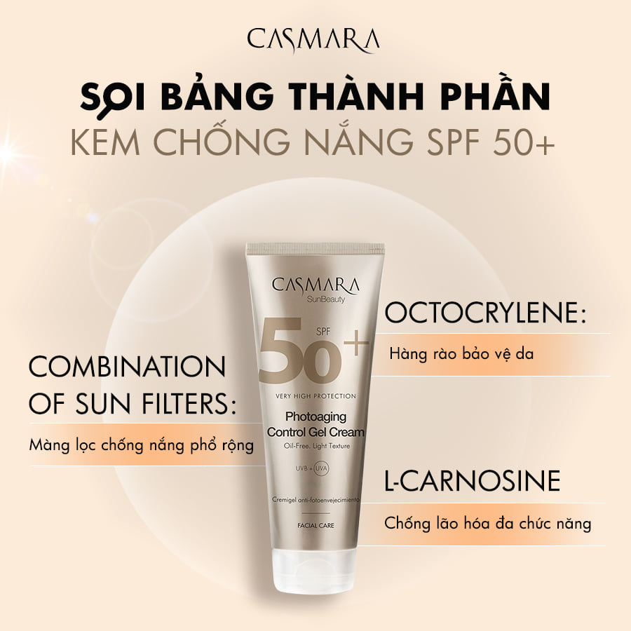 Kem chống nắng, chống lão hóa Casmara Photo-Aging Control Gel Cream SPF 50+ 50ml