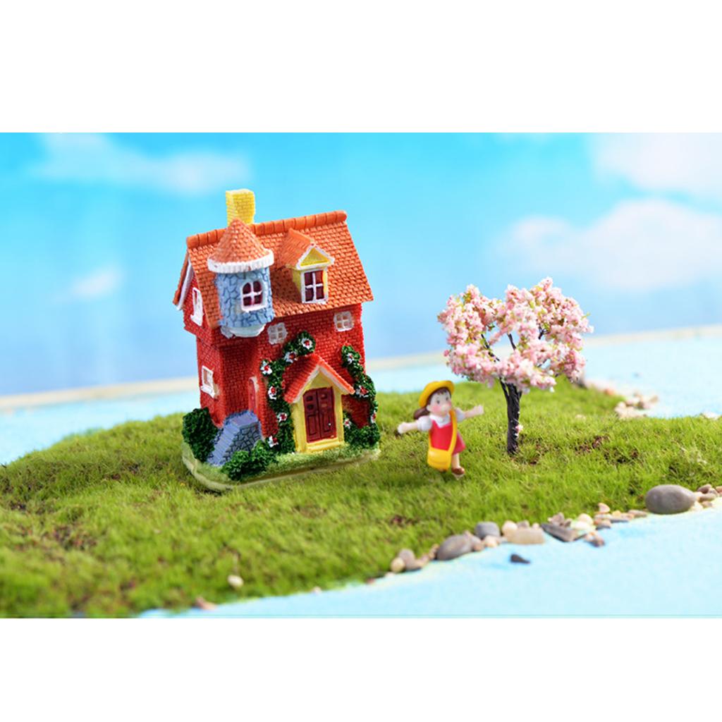 Cute Villa Cottage Mini Fairy Garden Ornament Miniature Plant Pot Dollhouse