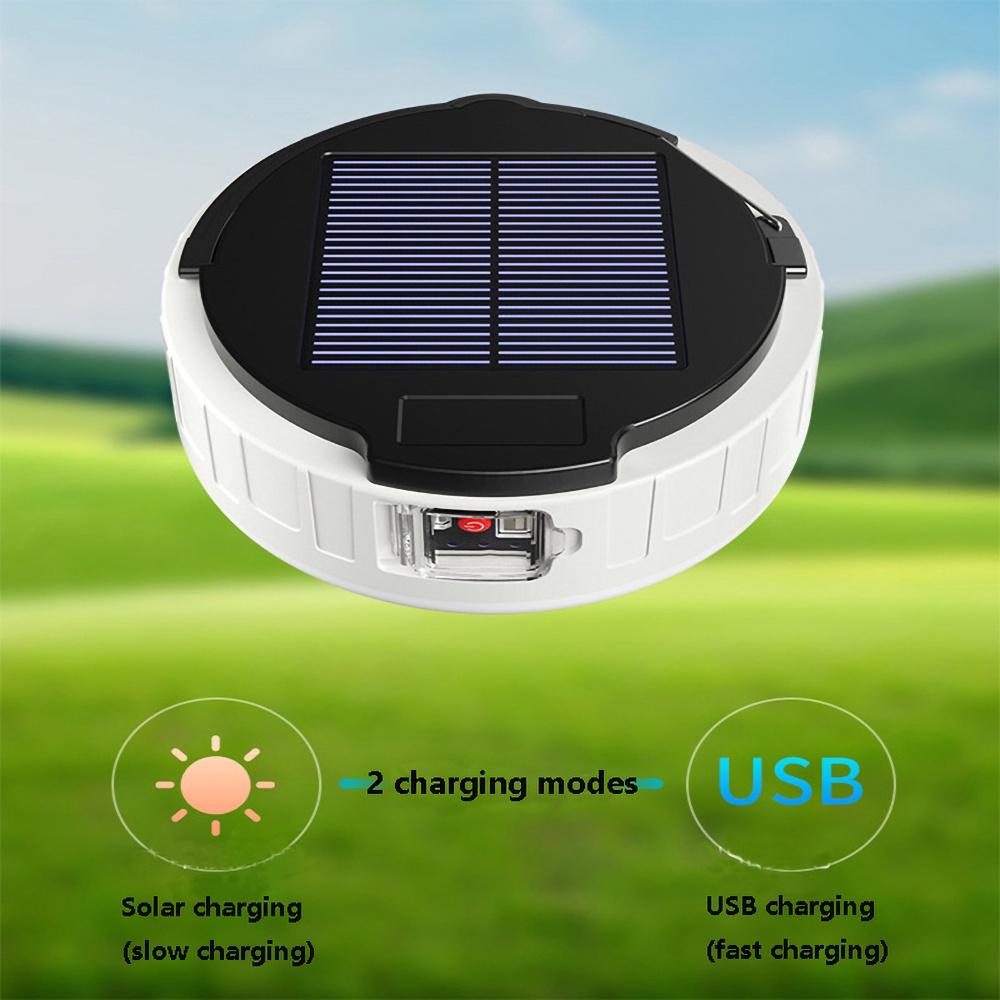 Bóng Đèn LED Năng Lượng Mặt Trời Di Động Có Thể Sạc Lại Cho Lều Trại Ngoài Trời