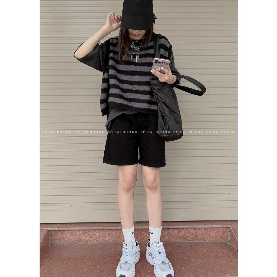Áo Gile kẻ hàng chất len gạo nẩy sịn sò