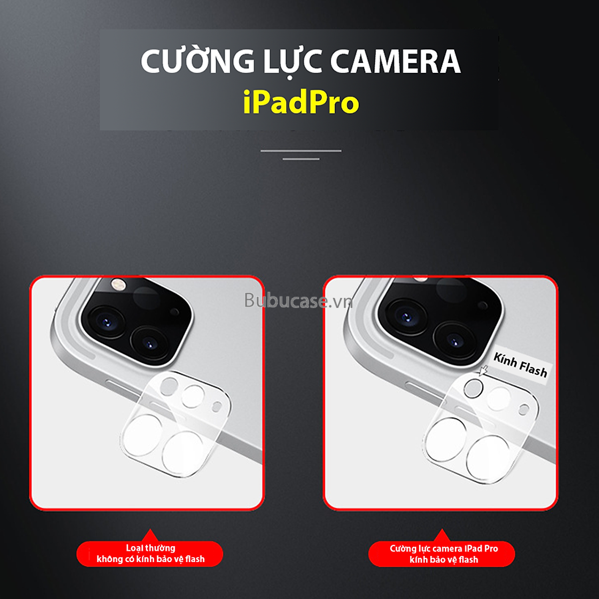 Dán Kính Cường Lực Camera Cho iPad Pro 11" / 12.9" Trong Suốt - Chống Vỡ, Trầy Xước