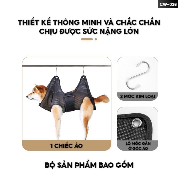 Túi Treo Hỗ Trợ Cắt Móng Chân Và Tắm Gội Cho Thú Cưng Võng Treo Spa Chó Mèo CW-028