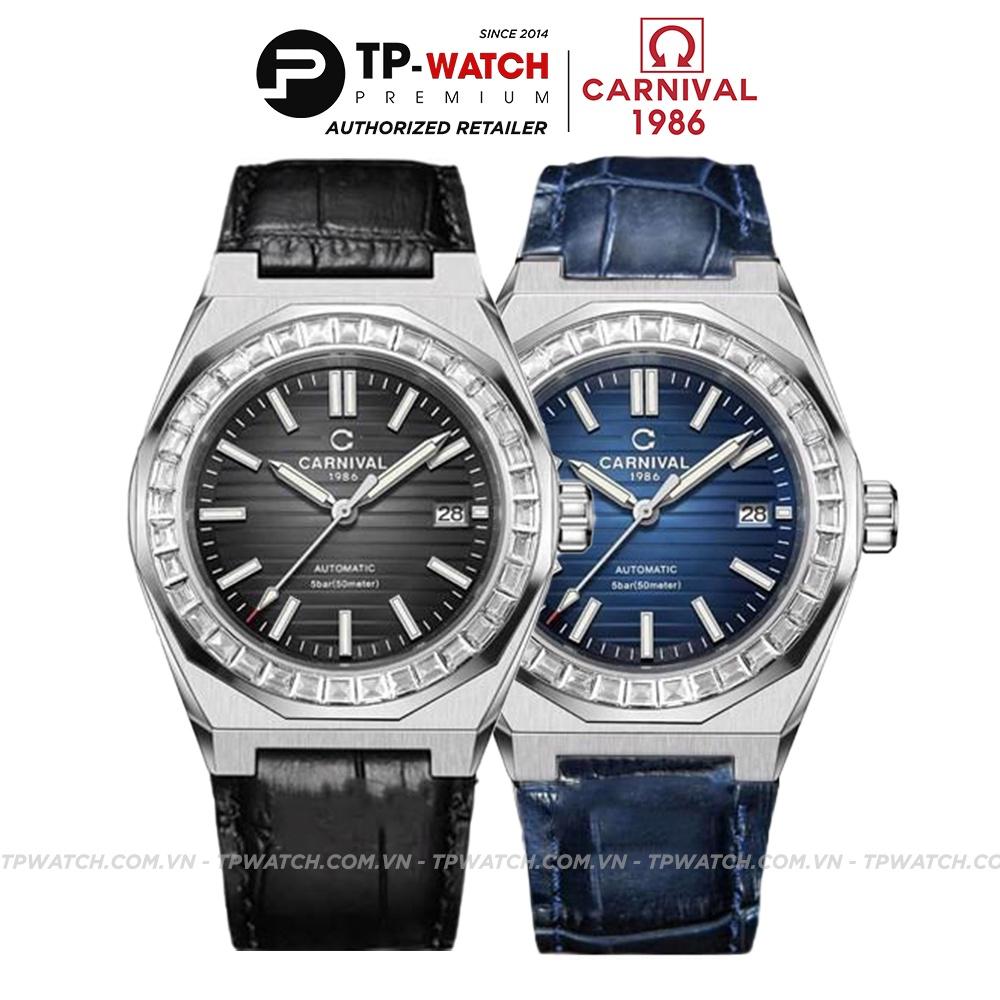 Đồng Hồ Nam Dây Da Carnival 8107G-VT-D Automatic - Kính Sapphire - Size 42mm - 2 Màu