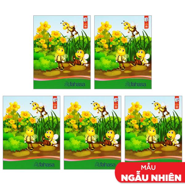 Combo 5 Tập Học Sinh 4 Ô Ly 100 Trang ĐL 70g/m2 - FAHASA (Mẫu Màu Giao Ngẫu Nhiên)