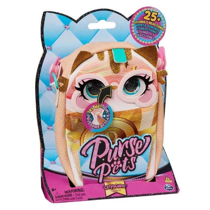 Túi Purse Pets phát sáng đổi màu với 25 âm thanh và phản ứng thú vị khi chạm vào