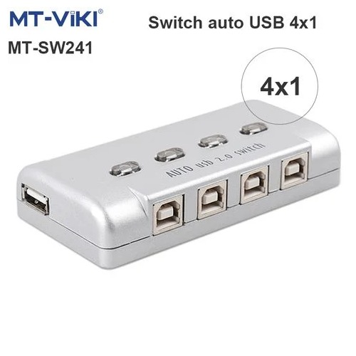 Bộ chia sẻ máy in tự động bấm tay MT-SW241 1 ra 4 cổng USB MT-VIKI. Hàng chính hãng !!!