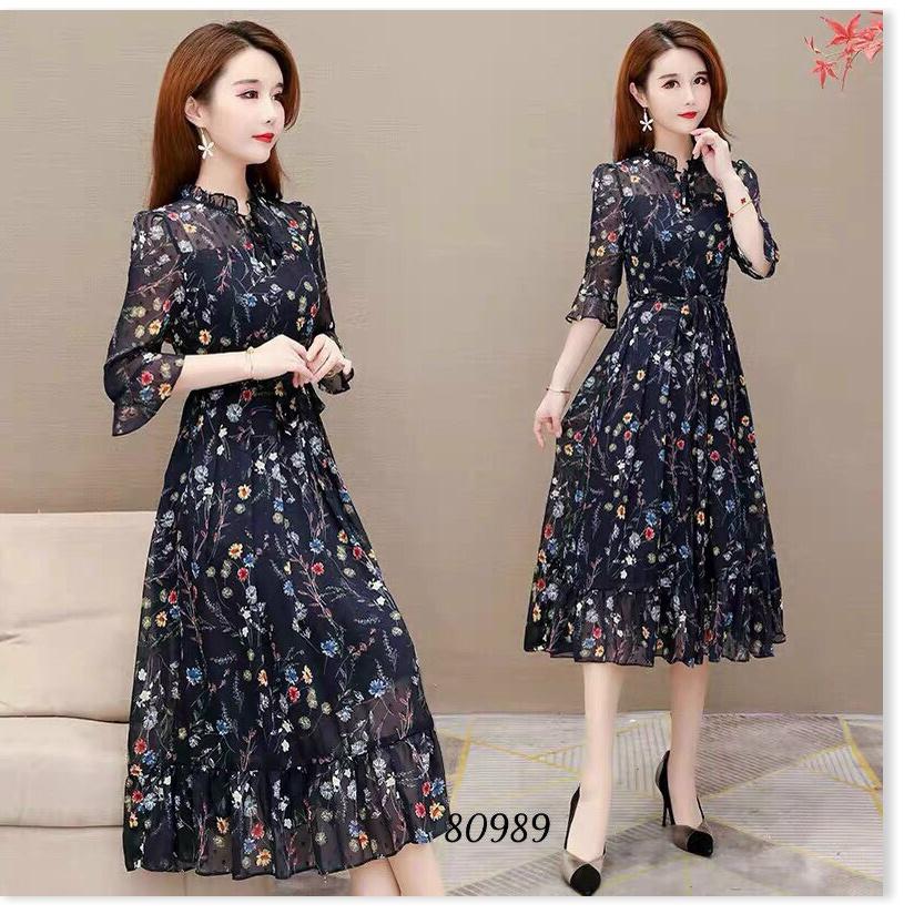 ĐẦM LỤA HOA NỮ CỰC HOT SANG TRỌNG