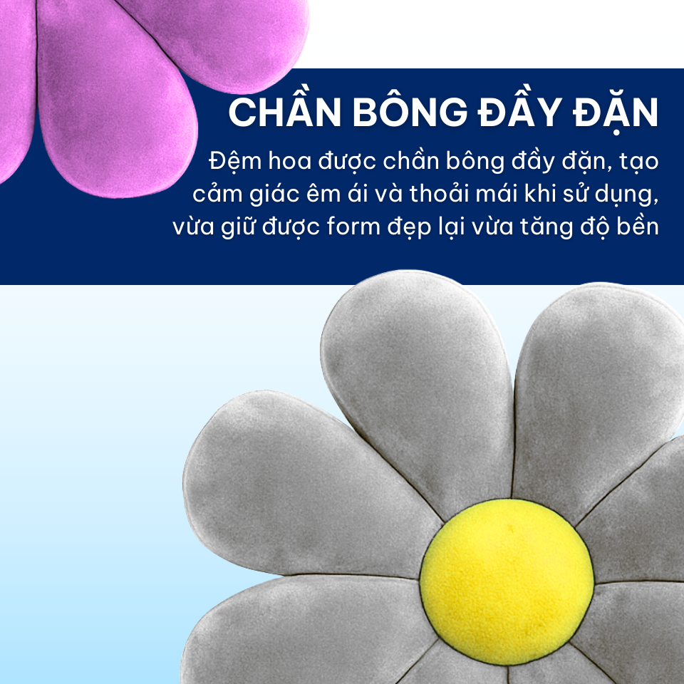 Đệm Lót Ghế Bông Hoa Màu Ánh Sao Gối Ngồi Êm Ái Dày Mềm Đệm Ngồi Bệt Lót Ngồi Sofa Trang Trí Tựa Lưng Văn Phòng