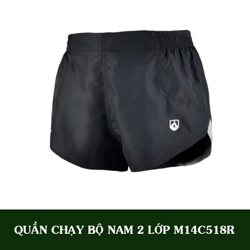 Quần Chạy Bộ Nam 2 Lớp Túi Hậu M14C518R