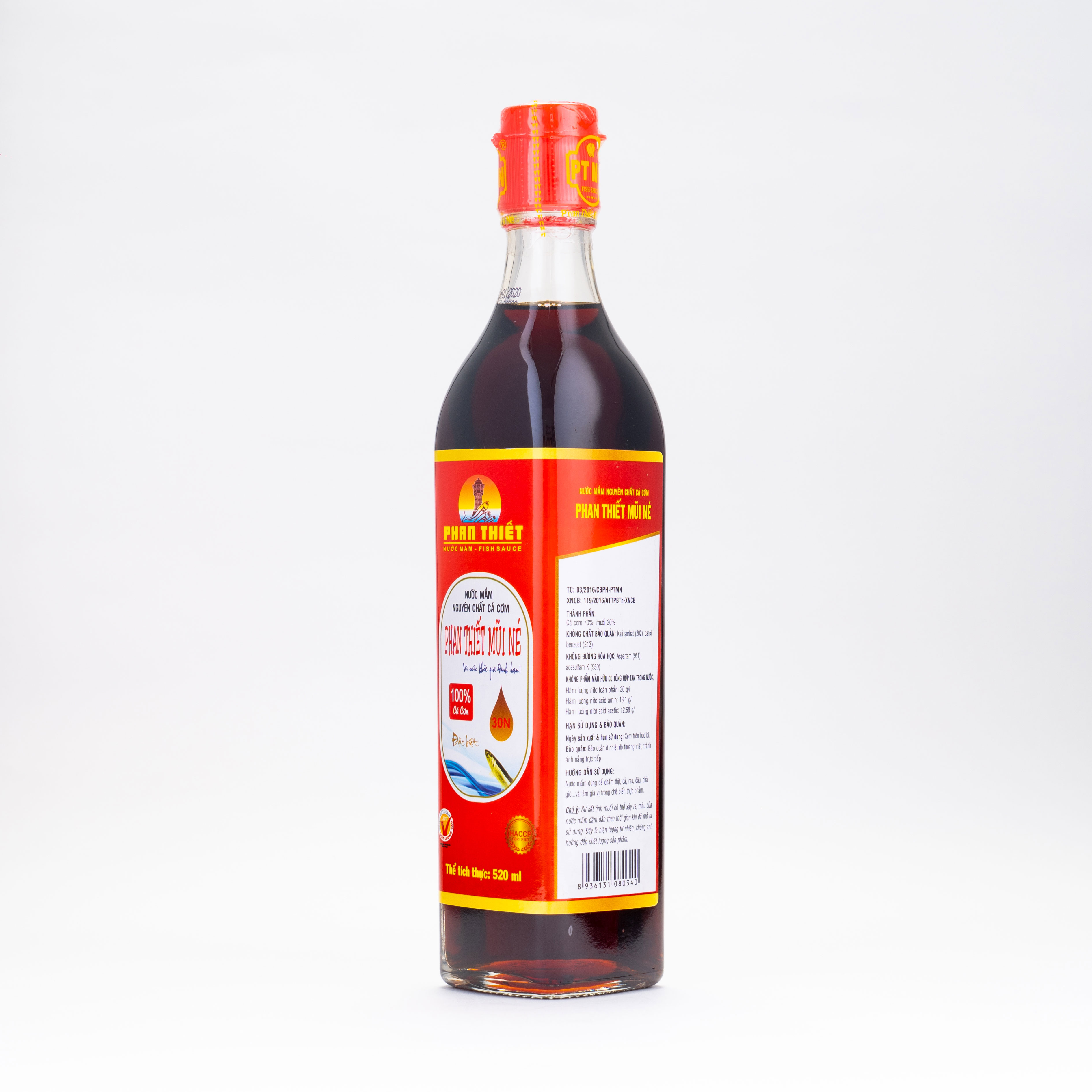Nước Mắm Cá Cơm Truyền Thống Phan Thiết Mũi Né 30N 30 Đạm x 520ml