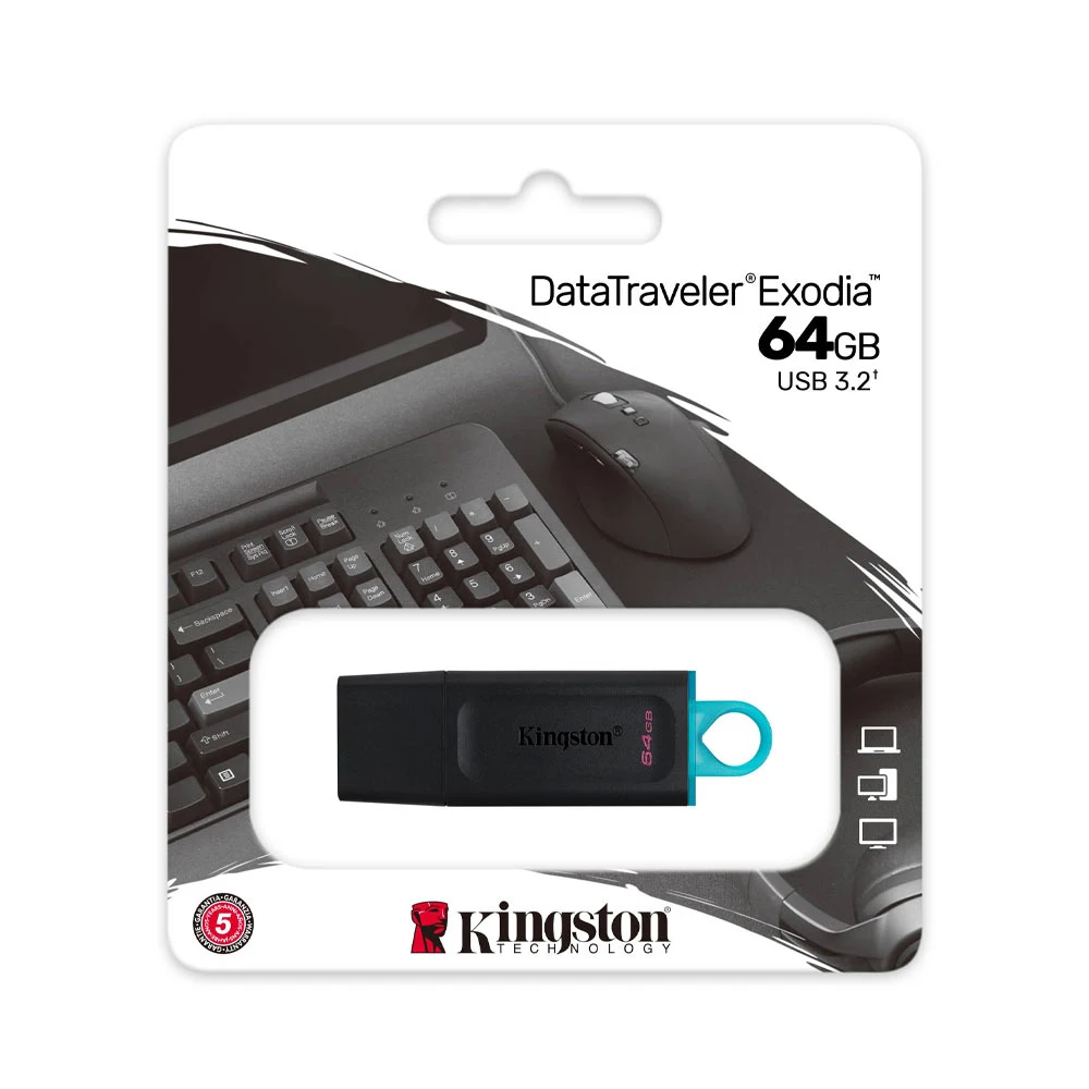 USB Kingston 64GB DataTraveler Exodia 3.2 DTX - Hàng chính hãng FPT phân phối