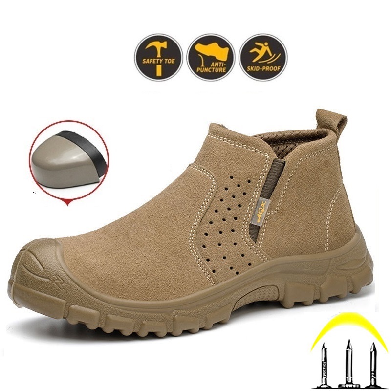Giày Bảo Hộ Nam Cổ Cao BH15 Giày Nam Công Trường- Leo Núi ,Phượt ,Đế Tăng Ma Sát- Chống Đinh-Cách Điện