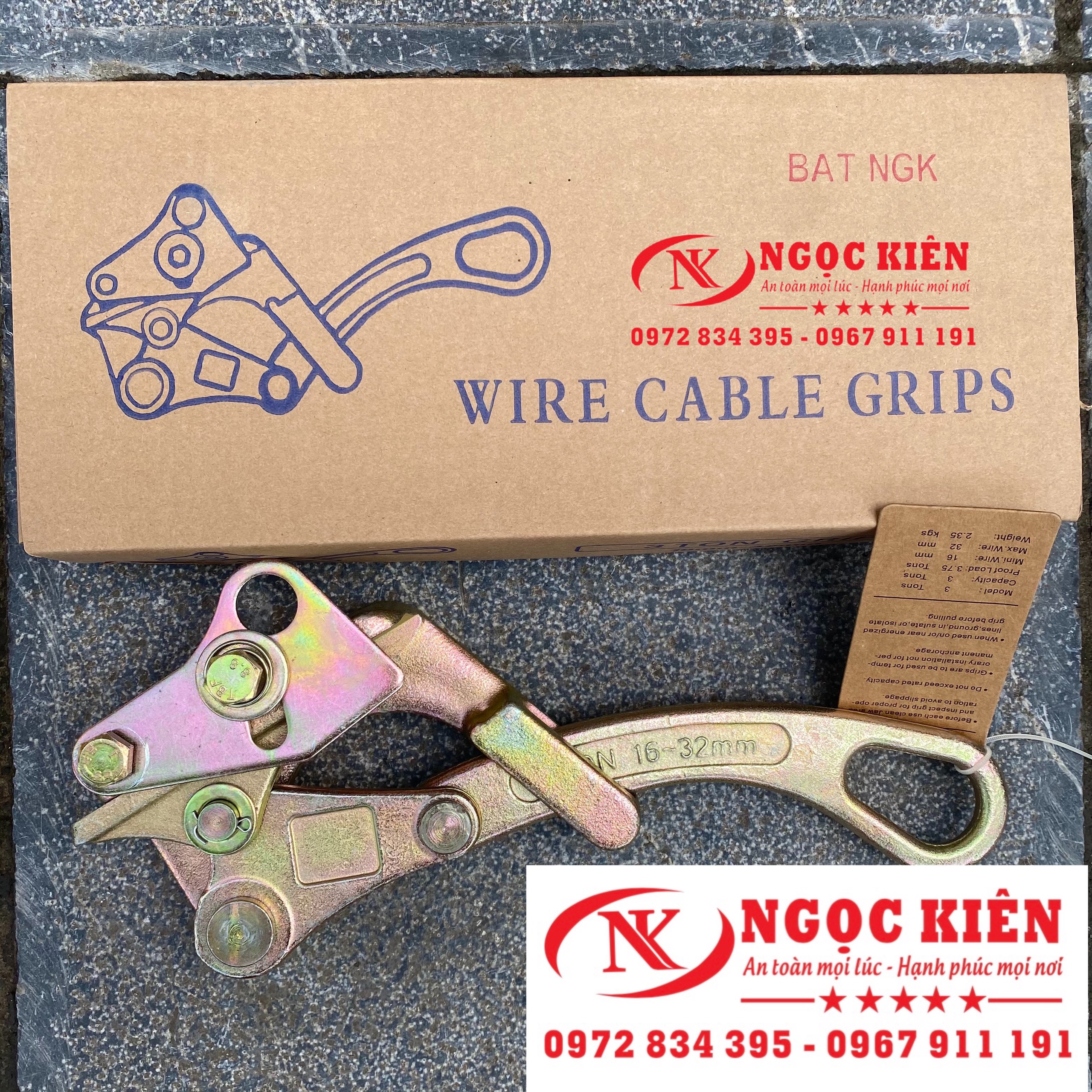 Cóc ngậm cáp 3 tấn - đớp cáp