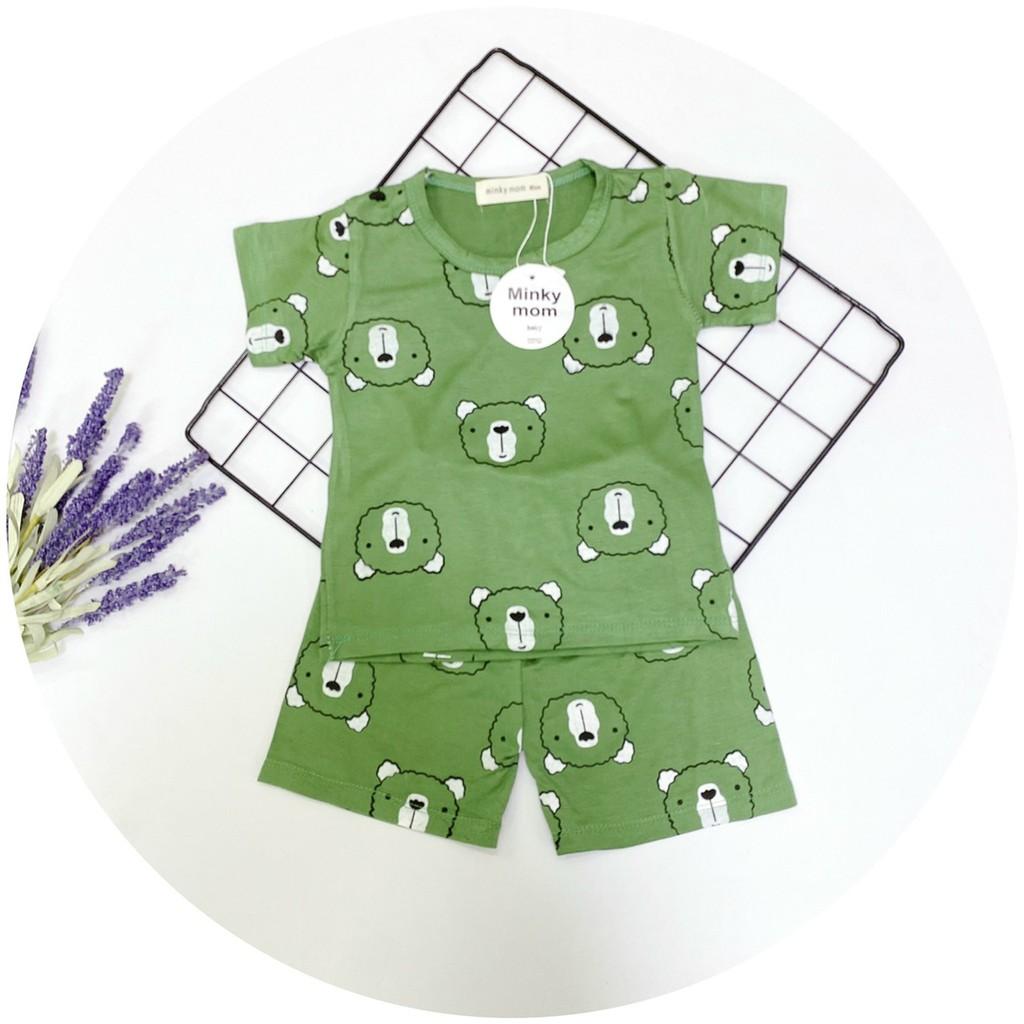 Đồ Bộ Bé Trai, Bé Gái Minky Mom Vải Thun Lạnh, Bộ Cộc Tay Cho Bé Mặc Nhà, Bộ Quần Áo Trẻ Em Dễ Thương Mùa Hè DTST2021