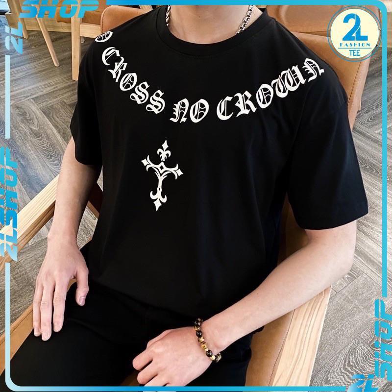 Áo thun unisex form rộng Nocross chữ thập trắng DCT - Áo phông nam nữ tay lỡ , chất cotton - Beshine Store