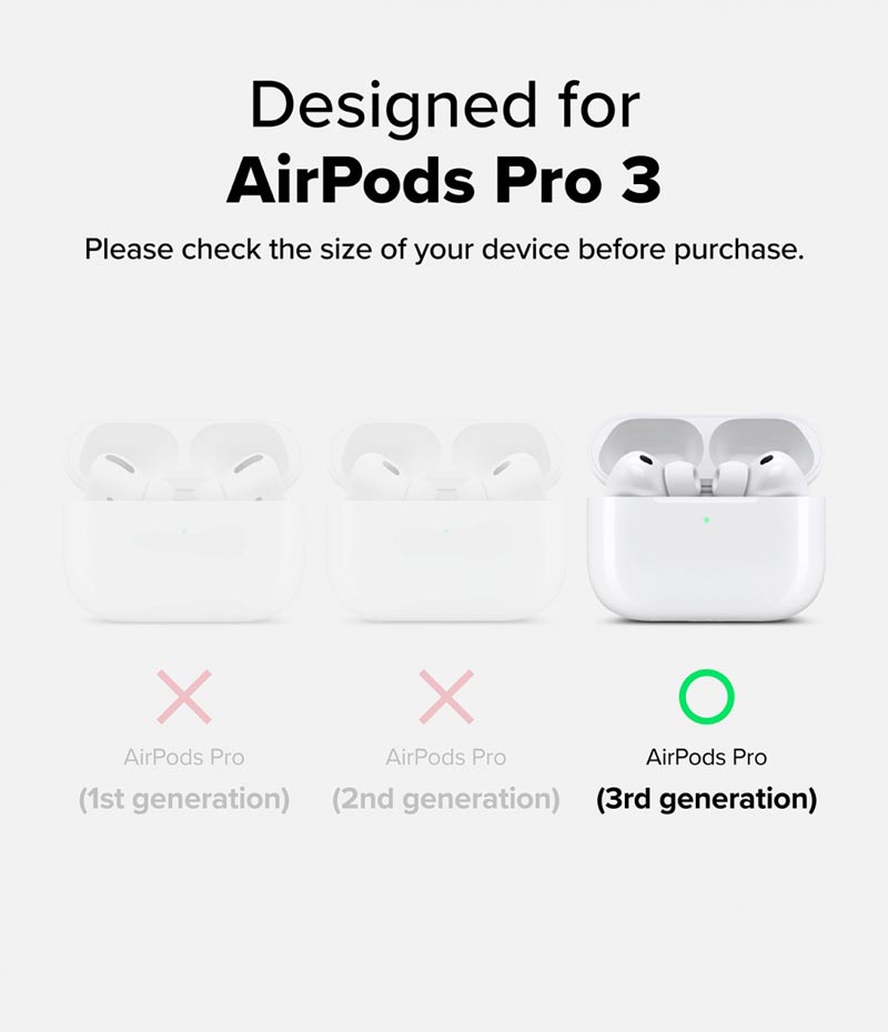 Vỏ ốp cho AirPods Pro 3 RINGKE Silicone - Hàng Chính Hãng