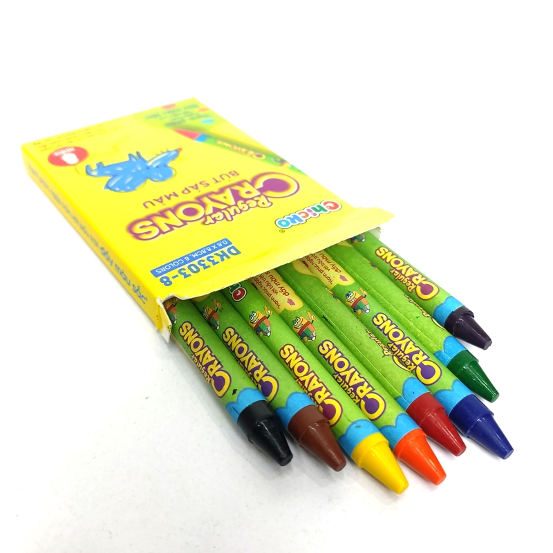 Bút Sáp Màu Chicko Regular Crayons - 8 Màu - DK3303-8